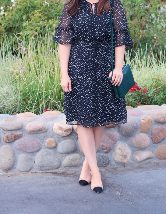 Polka Dot Dress Dark Green Bag Beautygirl24 Polka Dot Dress